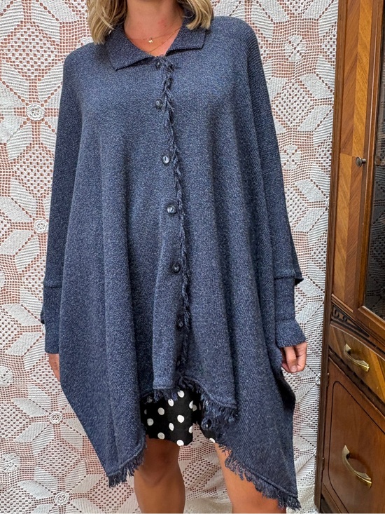 Sweaters - Vintage Holt Renfrew Sport Cotton Poncho Cardigan
